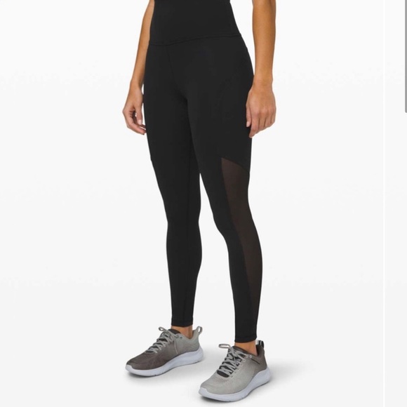 Lululemon everlux 28” mastered motion pocket leggings with mesh sz 10 - Picture 1 of 10